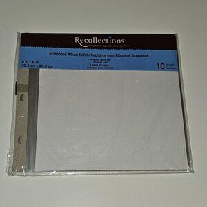 NEW Recollections 8x8 Scrapbook Album Refill 10 Sheets